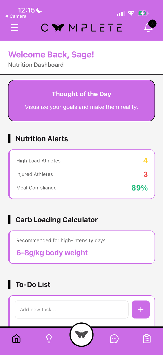 Professional organizations dashboard